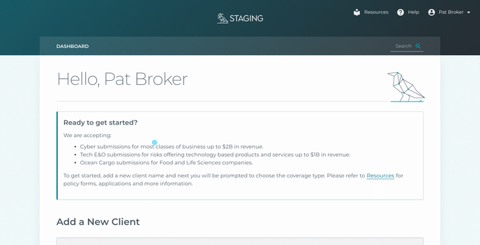 [GIF] Searching for Client in Corvus Broker Dashboard