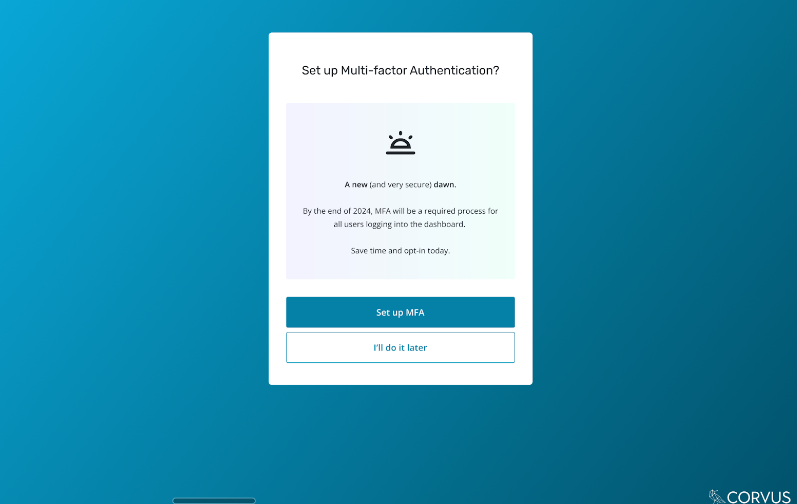 [DIAGRAM] CrowBar MFA Set-Up Screen